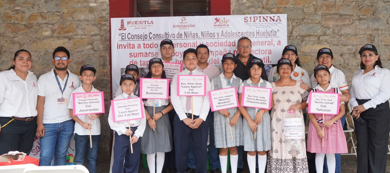 DIF Huejutla fortalece campaña “Tapitas que Salvan Vidas” para apoyar a niñas y niños con cáncer