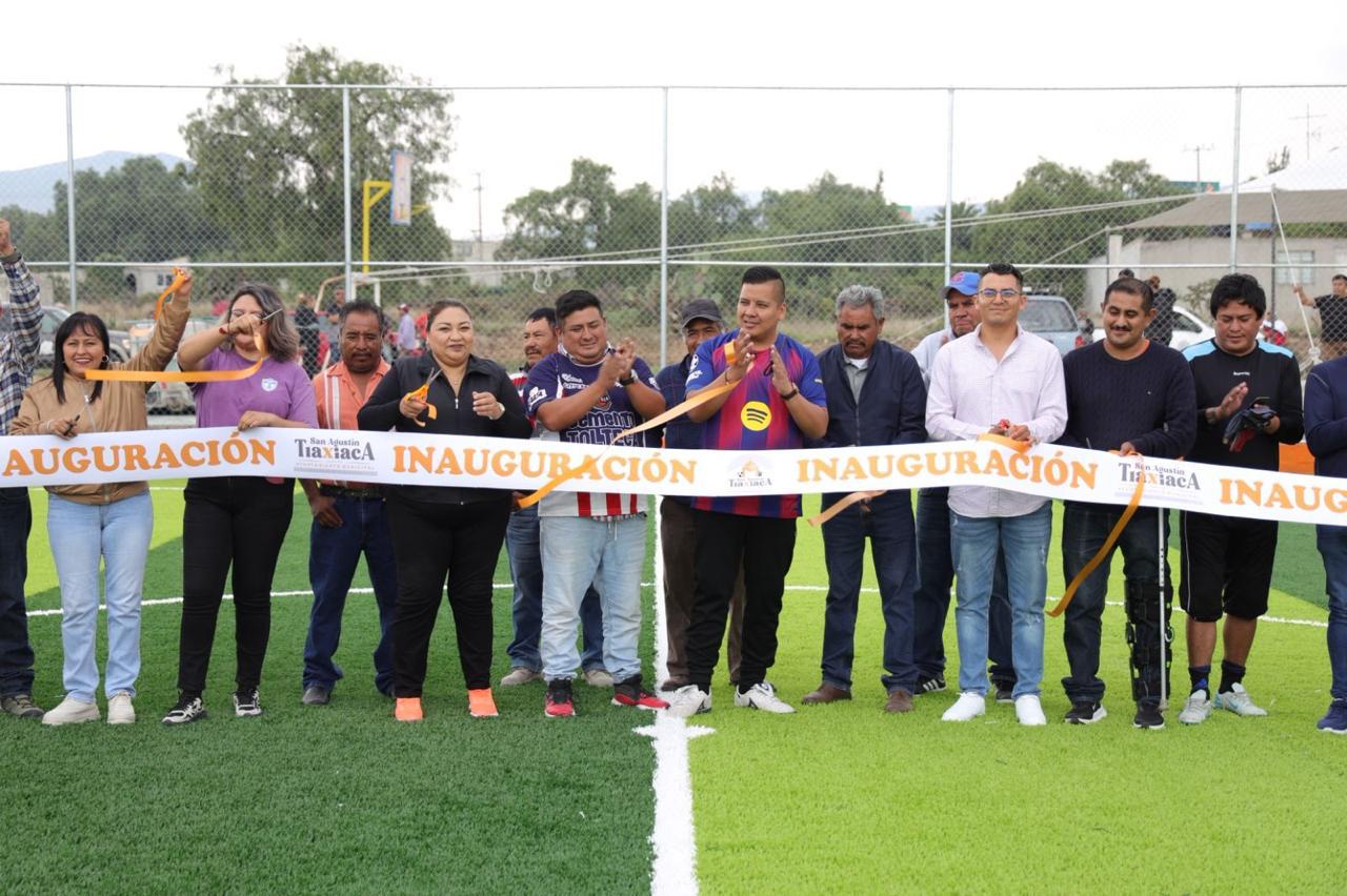 David Medina inaugura cancha de fútbol 7 en San Miguel Tornacuxtla para fortalecer el deporte y la convivencia comunitaria