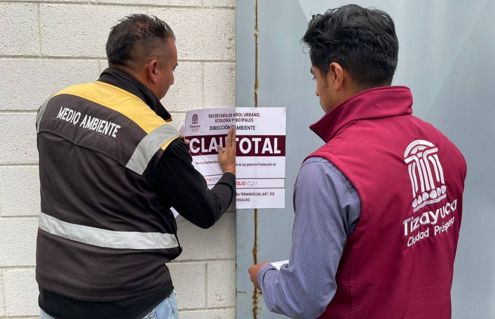 Clausura de descargas ilegales en la Zona Industrial refuerza el cuidado del medio ambiente en Tizayuca