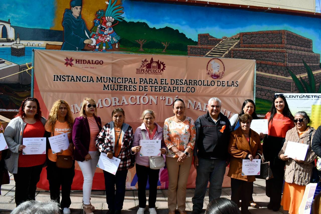 Tepeapulco reconoce a las mujeres que contribuyen al desarrollo del municipio en el marco del Día Naranja